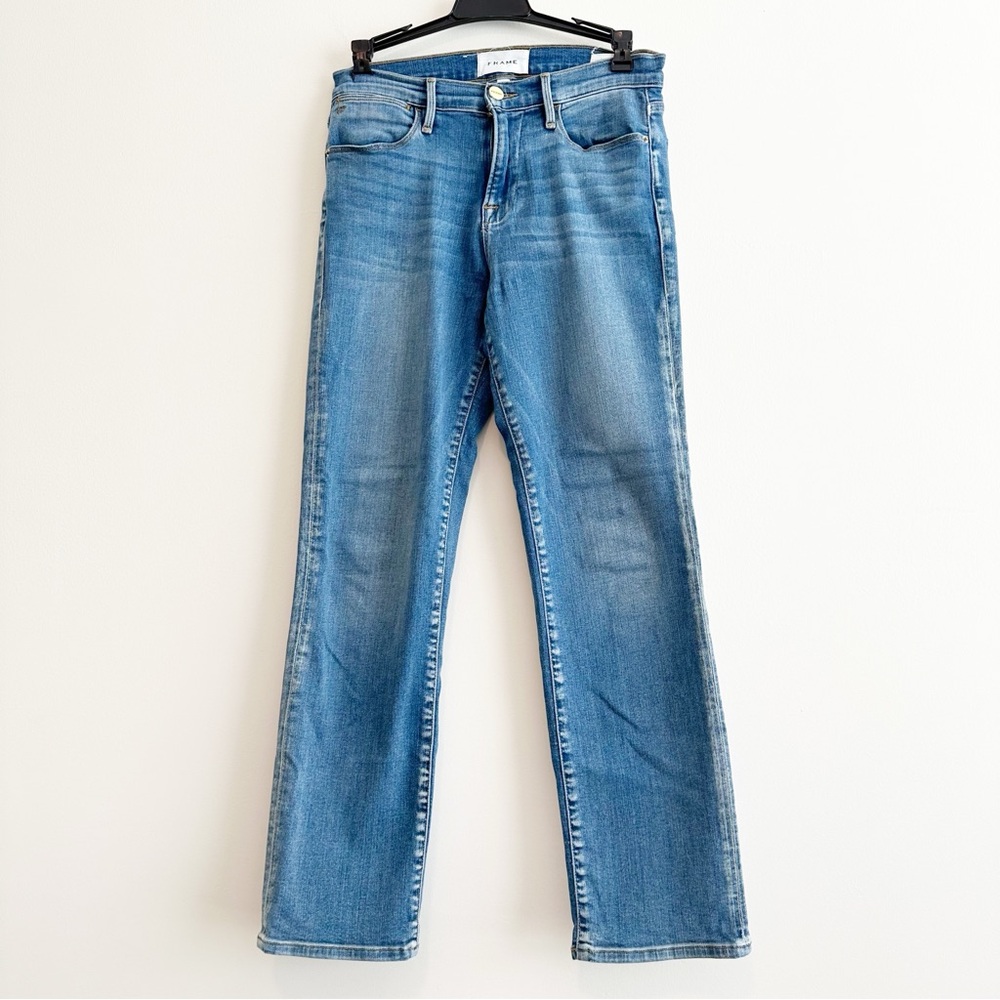 Frame Denim Le High Straight Jeans in Classic Blue Sz 26
